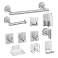 thumbnail image 1 of Juego de accesorios de baño Malubero 11 piezas plateado, 1 of 5