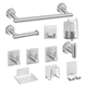 thumbnail image 1 of Juego de accesorios de baño Malubero 11 piezas plateado, 1 of 5