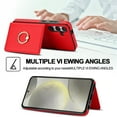 thumbnail image 2 of Allytechgroup Wallet Case Cover for Samsung Galaxy S25+ Plus, with Ring Holder Cards Slots Premium PU Leather TPU Back Cover Shockproof RFID Blocking Phone Case for Samsung Galaxy S25+,Red, 2 of 7