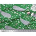 thumbnail image 3 of Soimoi Green polyester Crepe Fabric Cute Animals Kids Print Sewing Fabric Yard 42 Inch Wide, 3 of 3