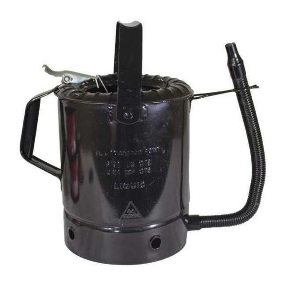 Wirthco W48-94496 5 qt. Galvanized Measuring Container with Flex Spout, Black