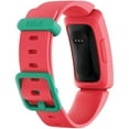 Fitbit Ace 2 Activity Tracker for Kids 6+, Watermelon/Teal Clasp,One