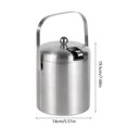 thumbnail image 5 of Ice Bucket Insulated Ice Container Practical Steel Ice Bucket and Tongs Practical Ice Caddies with Handle, 5 of 10