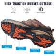 thumbnail image 4 of CAMEL CROWN Men's Hiking Shoes Lightweight Slip-Resistant Walking Sneakers Outdoor Trekking Trailing Male Athletic Hiker Shoes Red Brown, 4 of 6
