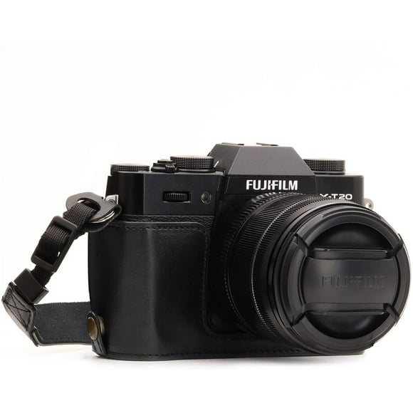 MegaGear Ever Ready Leather Camera Half Case and Strap Compatible with Fujifilm X-T30, X-T20, X-T10