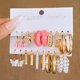 thumbnail image 1 of De pendientes de moda con varios elementos como mariposa, forma de corazón, perla falsa, diamantes de imitación, diseño geométrico, estilo nudo, etc. Tipo 34,, 1 of 2