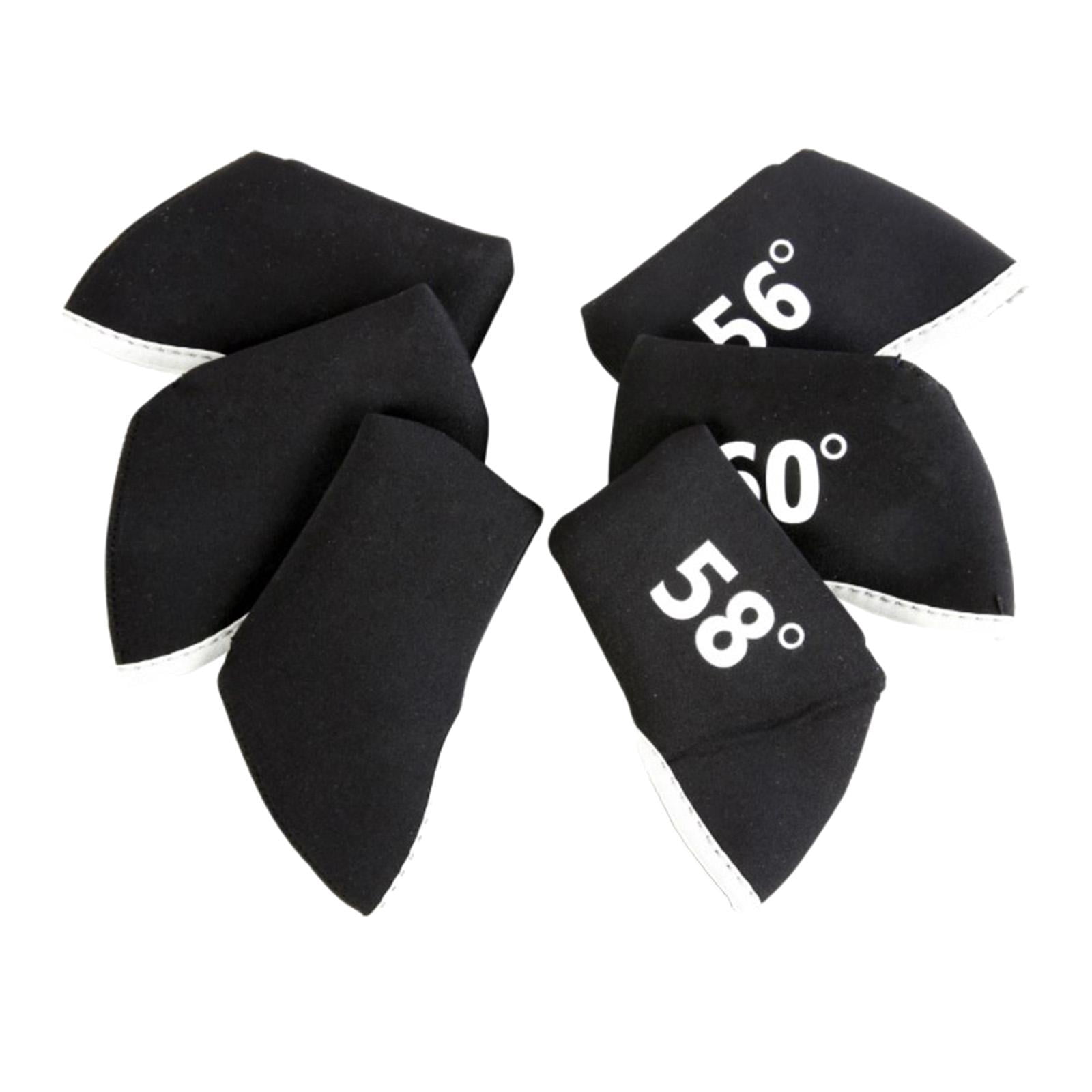 harayaa 2X 6 Pieces Golf Club Headcover Covers for All Driver Clubs Black