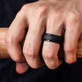 thumbnail image 2 of Janrevotw Personalized Metal Ring, Finger Ring Rotatable Decompression Matte Brushed Couple Rings Titanium Steel Hand Jewelry Comfortable And Durable Wedding Ring, 2 of 8
