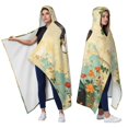 thumbnail image 2 of Vintage Cat Wearable Blanket Hoodies for Women Men Adults Cat Lovers Plush Lightweight Floral Cats Hooded Blankets for Home Bedding Decor Birthday Gifts 50X60 Inch, 2 of 5