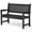 Black, variant on WINSOON All-Weather HIPS Outdoor Garden Bench, 56" Adirondack Outdoor Patio Bench -Black