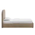 thumbnail image 4 of Platform Bed Frame, Twin Size, Taupe Gray, Velvet, Bedroom, Modern Contemporary Boutique HB36800, 4 of 9