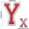 thumbnail image 4 of Écussons de Lettres Thermocollants 52 Pcs, Écussons de Lettres Rouges bfuee Écusson Alphabet Brodé A-Z, pour Chapeaux Chemises Jeans Sacs Rouge, 4 of 7