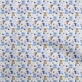 thumbnail image 1 of oneOone Polyester Spandex Blue Fabric Bear Craft Projects Decor Fabric Printed By The Yard 56 Inch Wide, 1 of 4