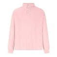 thumbnail image 3 of JINMGG Womens Plus Size Clearance $5 Men's Casual Solid Color V Stand Collar Bottoming Shirt Long Sleeve Turtleneck Blouse Shirts Pink XXXXL, 3 of 6