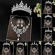 thumbnail image 4 of Bridal Tiaras Crown Set with Earring Kit & Necklack Handmade Luxury Crystal Hair Accessories for Party Prom New, 4 of 5