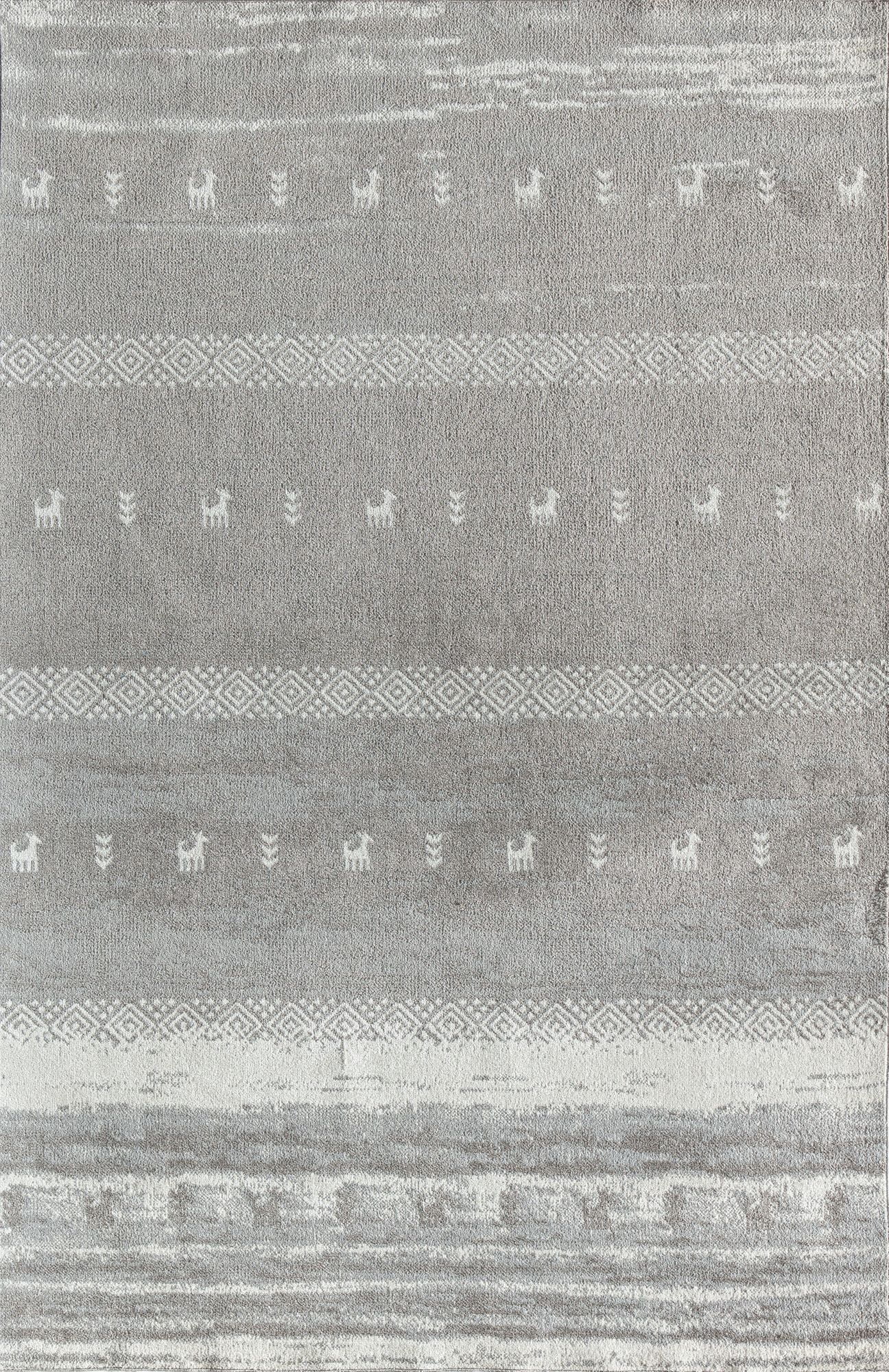 Rugs America Jaelyn JD60A Coastline Constellation Tribal Bohemian Gray Area Rug, 5'3" x 7'0"