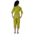 thumbnail image 4 of Moomaya Printed Cotton 3/4 Sleeve Shirt With Capri 2 Piece Nightwear Set Sleepwear For Womens, 4 of 7