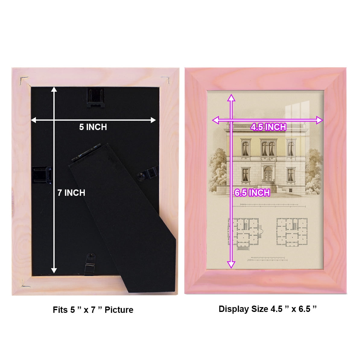 Estate and Plan V -Framed Print w/glass-Sunset Pink