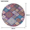 thumbnail image 6 of Multicolor Ethnic Mandala Pattern Round Tablecloth 60"x60",Wrinkle Wipeable Table Cloth for Kitchen Dining Room Picnic Patio Party, 6 of 6