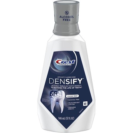 Crest Pro Health Densify Fluoride Mouthwash, Alcohol Free, Cavity Prevention, Strengthens Tooth Enamel, Clean Mint, 946Ml (32 Fl Oz).