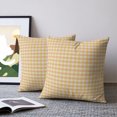 thumbnail image 2 of Pillow Covers 24x24 Set of 2, Buffalo Plaid Throw Pillow Covers Decorative Couch Cushion Cover, Farmhouse Yellow Checkered Vintage Grid Microfiber Soft Square Pillowcases for Bedroom Living Room Sofa, 2 of 9