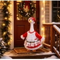 thumbnail image 6 of Porch Goose christmas Outfits,Festive 19 Inch Lawn Goose Costume, Christmas Maid Clothing Set for Front Porch Patio Yard Garden Holiday Display, 6 of 7