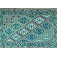 thumbnail image 1 of Ahgly Company Indoor Rectangle Persian Light Blue Traditional Area Rugs, 2' x 5', 1 of 4