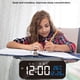 thumbnail image 4 of Reloj despertador digital LED Bewildely con espejo Control de voz negro, 4 of 6