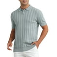 thumbnail image 4 of CAMISA POLO DE HOMBRE INSPIRE CHIC, TEXTURA DE PUNTO, CUELLO PUNTO, MANGA CORTA, TALLA XL, GRIS CLARO, 4 of 6