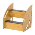 thumbnail image 1 of BELOVING Dog Stair Ramp Wood Anti Slip Wear Resistant Pet Ladders for Bed Sofa Indoor 2 Steps, 1 of 9