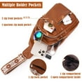thumbnail image 2 of BadPiggies Women's Leather Sling Bag Travel Small Crossbody Bags Vegan Leather Fanny Pack Chest Bag (Khaki), 2 of 8