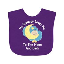 Inktastic Grammy Loves Me Moon and Back Boys or Girls Baby Bib