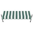 thumbnail image 2 of Awntech 6.38 Ft New Orleans Fixed Awning Canopy with Spear Arms (76.5in x 24in x 16in), Forest/White Stripe, 2 of 2