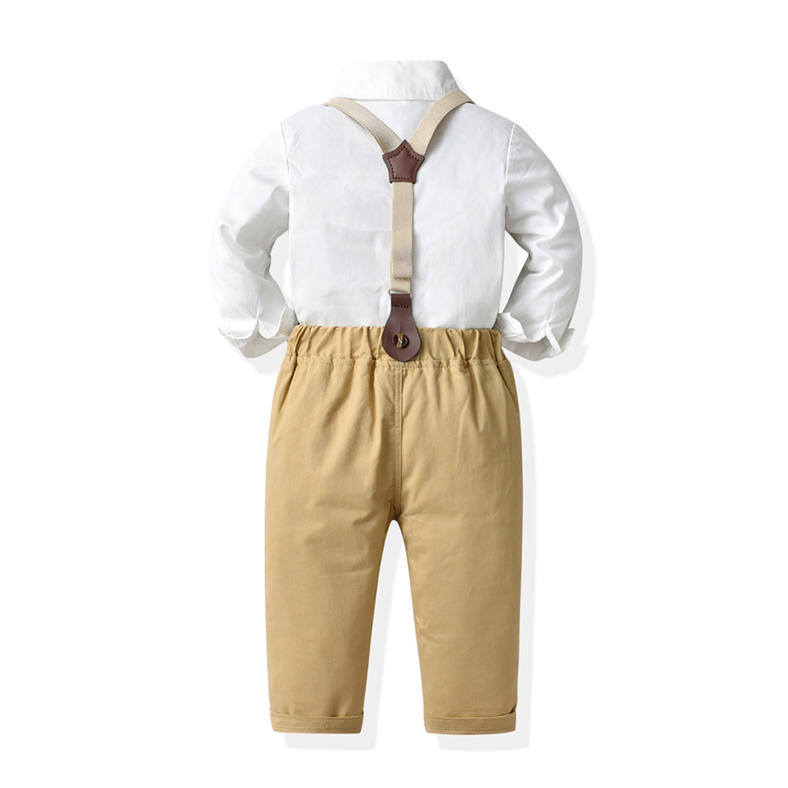TJAZFJPA Newborn Photography Outfits Boy Soccer Toddler Boys Long Sleeve Solid T Shirt Tops Suspenders Pants Child Kids Gentleman Outfits Baby Boy Going Home Outfit Newborn Baby Outfits Newborn
