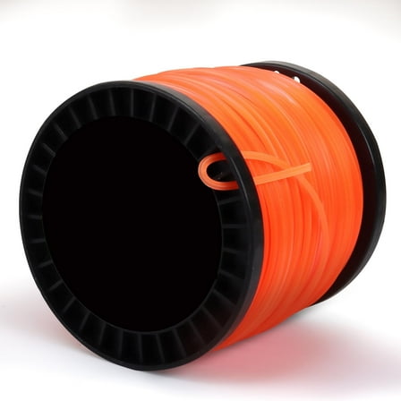 Square Trimmer Line Heavy Duty 0.095" 330FT, Premium Nylon Weed Eater String for Gas Electric Trimmers, Cuts Thick Grass Weeds, Orange