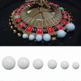thumbnail image 1 of 5pcs Russian Roulette Ball Casino Roulette Game Replacement Ball Acrylic White Ball 12/14/16/18/20/22mm, 1 of 5