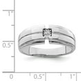 thumbnail image 3 of 925 Sterling Silver Men's Diamond Ring Band Size 8.5 (.03 cttw.), 3 of 4