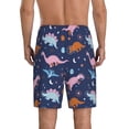 thumbnail image 3 of Kdxio Dinosaur Print Mens Sleep Shorts Bottoms Soft Comfy Pajama Wear Pants with Drawstring Pockets, 3 of 7