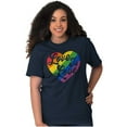 thumbnail image 3 of Retro Love Is Love Gay Pride Rainbow Women's Graphic T Shirt Tees Brisco Brands S, 3 of 5