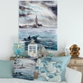 thumbnail image 2 of Boat Returning In Storm Over Venice In Italy 24 in x 32 in Painting Canvas Art Print, by Designart, 2 of 4
