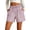 Pink, variant on Women's Striped Shorts with Pocket Drawstring Shorts Elastic Waist Casual Linen Cotton Loose Fit Summer Shorts Daily & Vacation Wear Athletic Workout Shorts