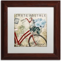 Trademark Fine Art "Postale Paris II" Canvas Art by Color Bakery White Matte, Wood Frame
