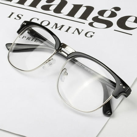 Nerd Eyewear Glasses Frame, Fashion Men Women Clear Lens, Eyeglasses Half Frame Glasses