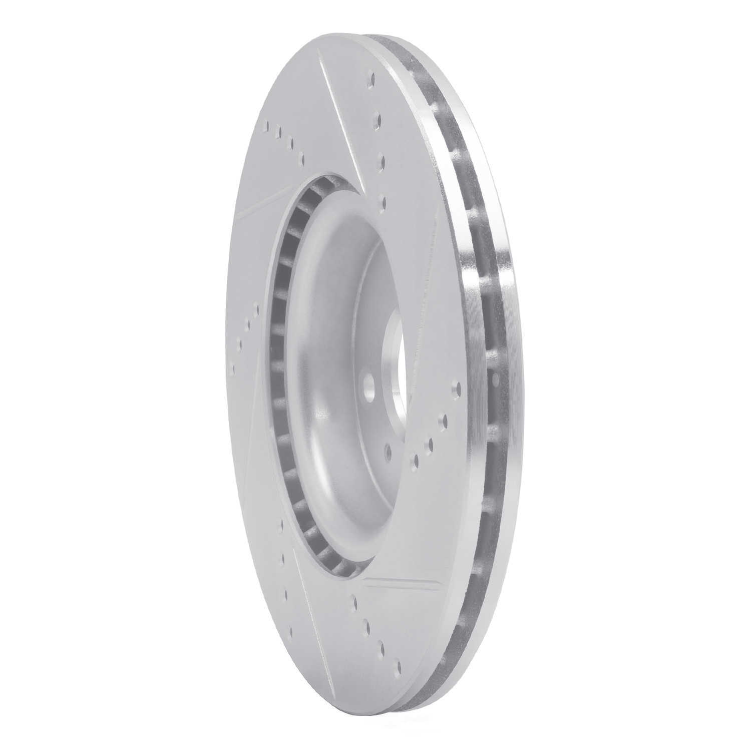 Dynamic Friction Company 631-80073L DFC Brake Rotor - Drilled And Slotted - Silver