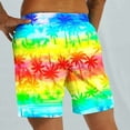 thumbnail image 4 of Puntoco Pantalones Cortos De Playa Para Hombre, Pantalones Cortos Estampados Con Bolsillo Con Cordón, Azul Claro Xxl,Pantalones Cortos Hombre, 4 of 5