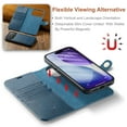 thumbnail image 5 of for iPhone 17 Pro Max Case Detachable 2 in 1 Wallet Case with RFID Blocking Card Holder, 2 in 1 Removable PU Leather Flip Folio Kickstand Magnetic Clasp Shockproof Phone Cover,Blue, 5 of 8