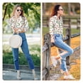 thumbnail image 7 of KLL Hand Drawn Snake Print Women's Long Sleeve Pajamas with Pants Sleepwear Loungewear 2 Set-X-Large, 7 of 7
