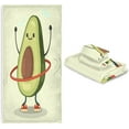 thumbnail image 6 of Coolnut 3 PCS Towel Avocado Turn Hula Hoop Cotton Bath Towel Set (1 Bath Towel, 1 Hand Towel, 1 Washcloth) for Bathroom, Super Soft and Quick Dry Towels, 6 of 6