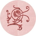 thumbnail image 1 of Ahgly Company Tapis Rond Lavable en Machine Intérieur Transitionnel Rouge Pastel Rose, 4 Pieds Rond, 1 of 7