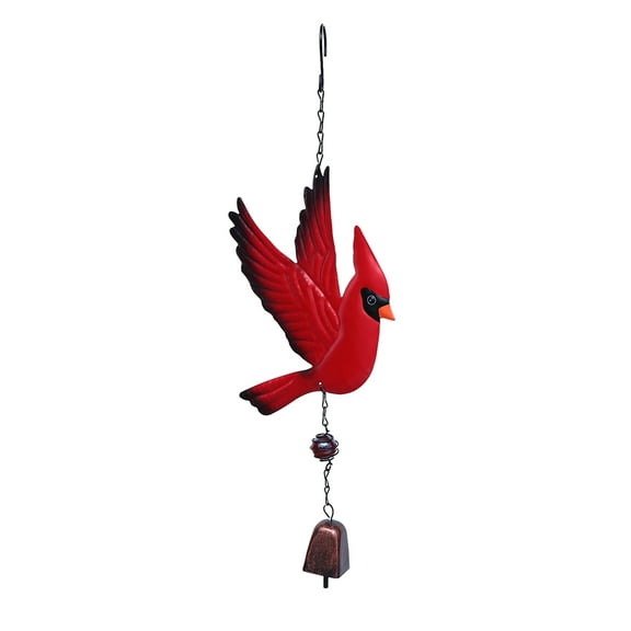Homemaxs Iron Bird Hanging Ornament Outdoor Bell Wind Chime for Garden Backyard